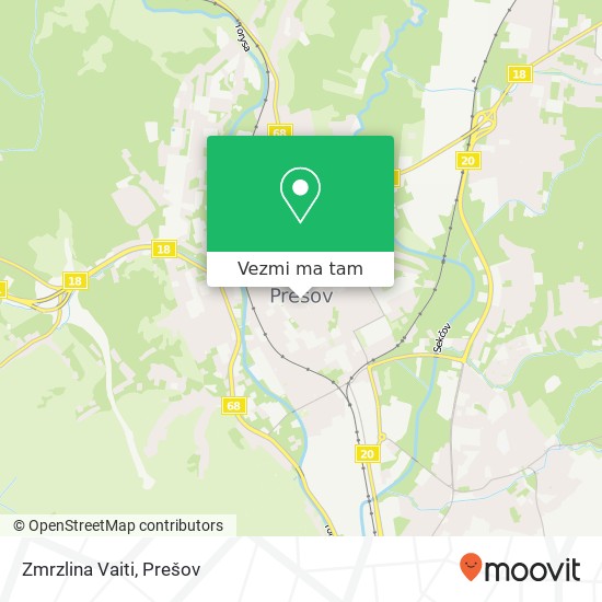 Zmrzlina Vaiti mapa