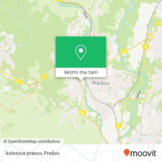 kolotoce presov mapa