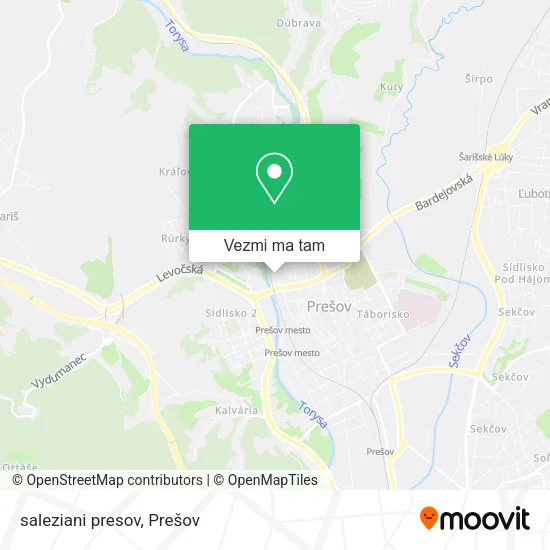 saleziani presov mapa