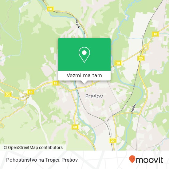 Pohostinstvo na Trojici mapa