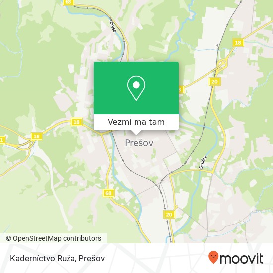 Kaderníctvo Ruža mapa