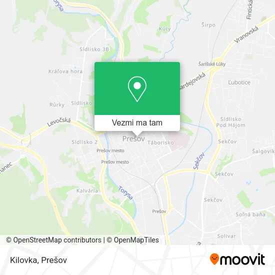Kilovka mapa