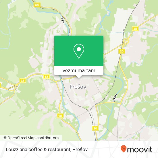 Louzziana coffee & restaurant mapa