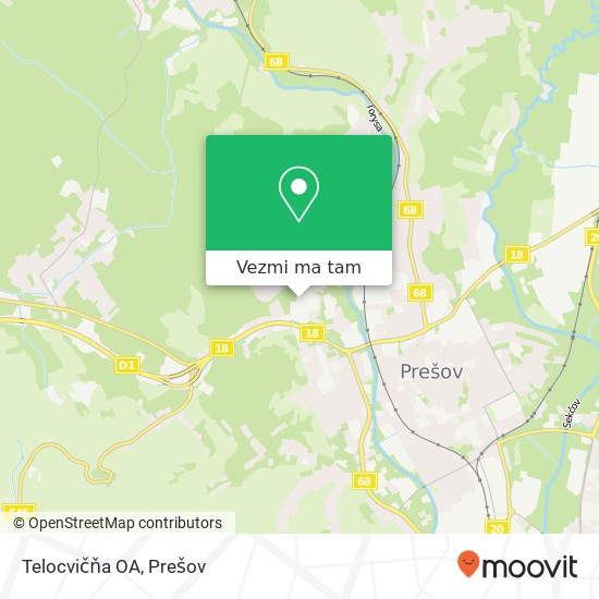 Telocvičňa OA mapa