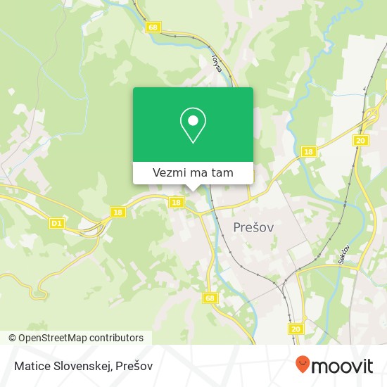 Matice Slovenskej mapa