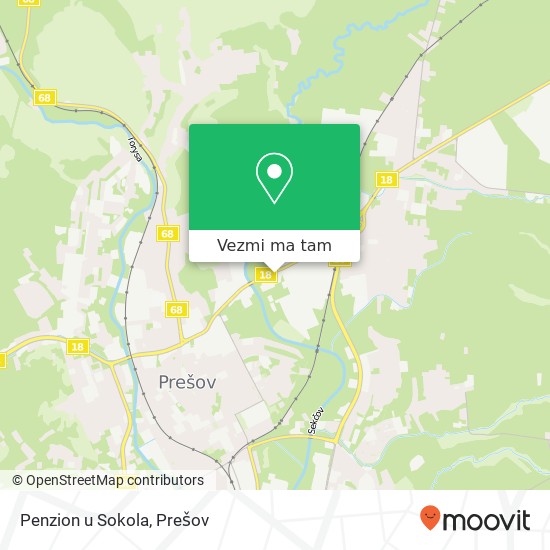 Penzion u Sokola mapa