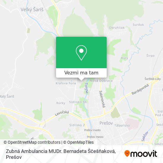 Zubná Ambulancia MUDr. Bernadeta Ščešňaková mapa