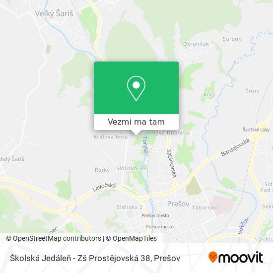 Školská Jedáleň - Zš Prostêjovská 38 mapa