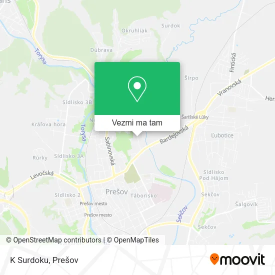 K Surdoku mapa