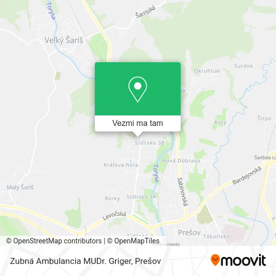 Zubná Ambulancia MUDr. Griger mapa
