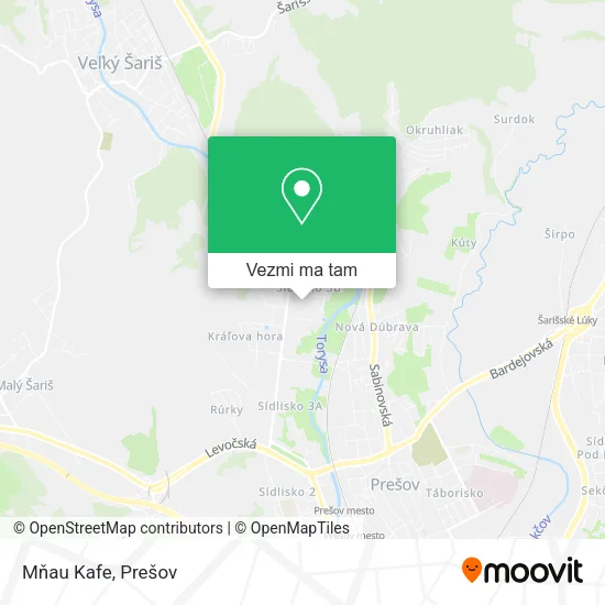 Mňau Kafe mapa