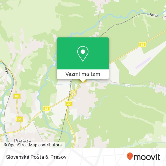 Slovenská Pošta 6 mapa