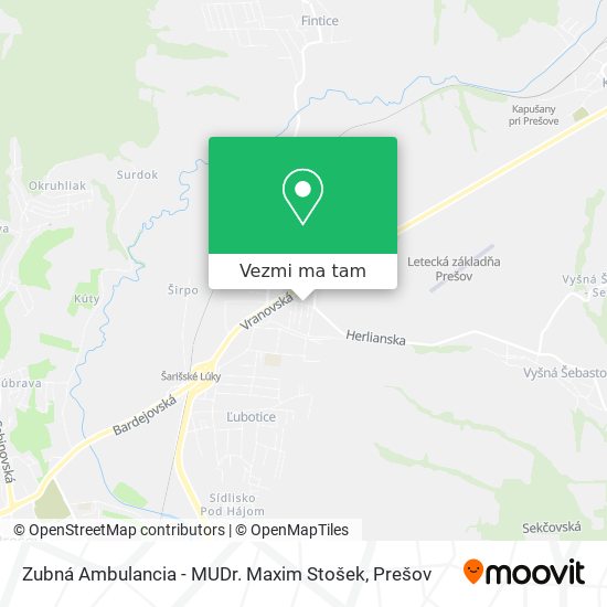 Zubná Ambulancia - MUDr. Maxim Stošek mapa