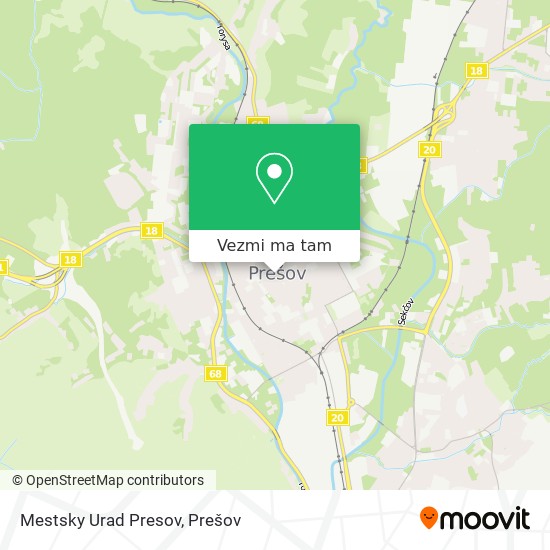 Mestsky Urad Presov mapa