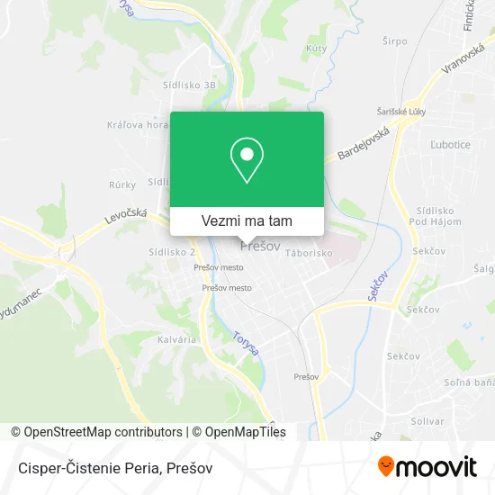 Cisper-Čistenie Peria mapa
