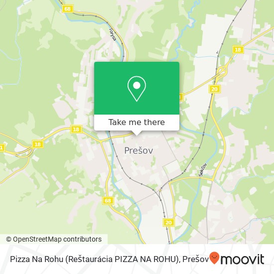 Pizza Na Rohu (Reštaurácia PIZZA NA ROHU) mapa