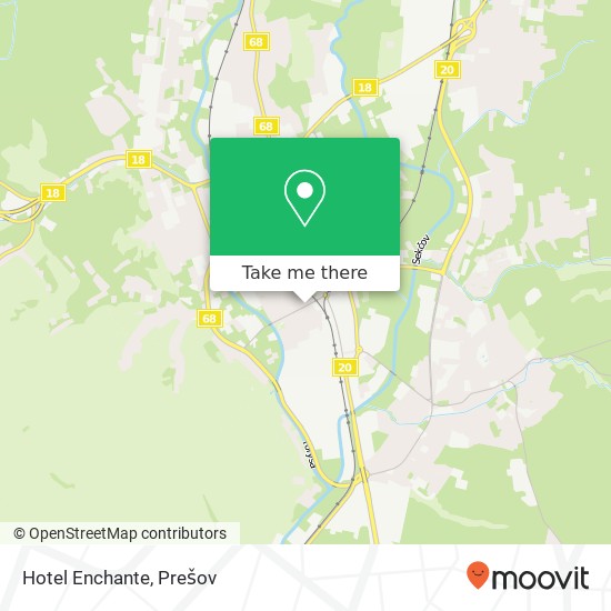 Hotel Enchante, Škultétyho 15 080 01 Prešov mapa