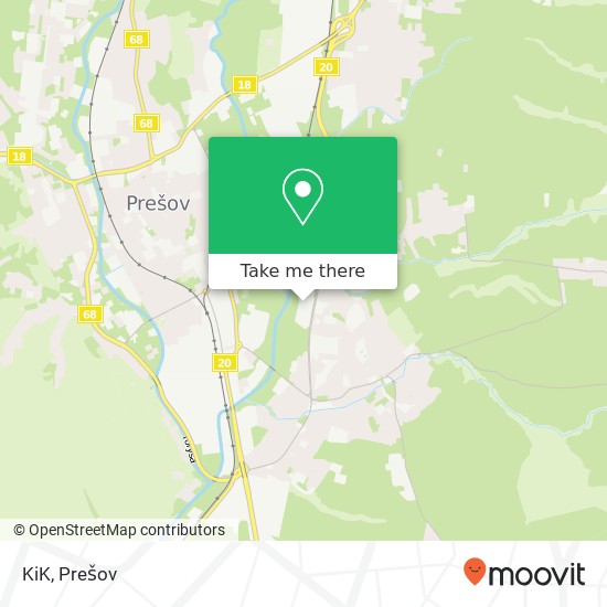 KiK, Arm. Generála Svobodu 080 01 Prešov mapa