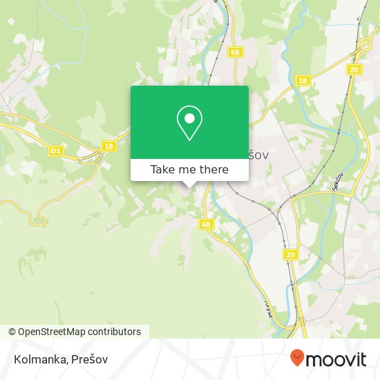 Kolmanka, Kollárova 4427 / 12 080 01 Prešov mapa