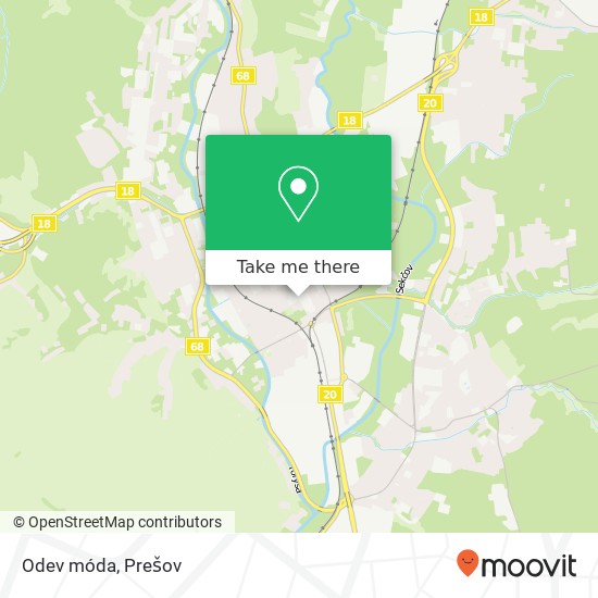 Odev móda, Masarykova 9 080 01 Prešov mapa