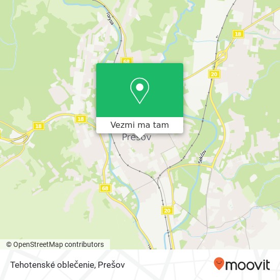 Tehotenské oblečenie, Hlavná 080 01 Prešov mapa