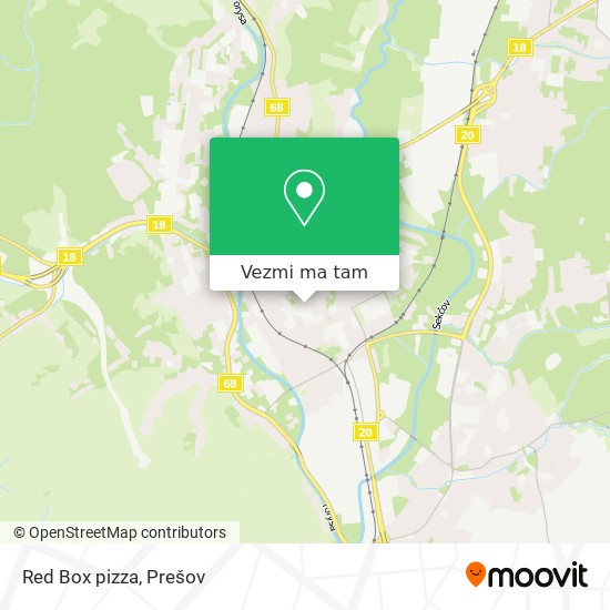 Red Box pizza mapa