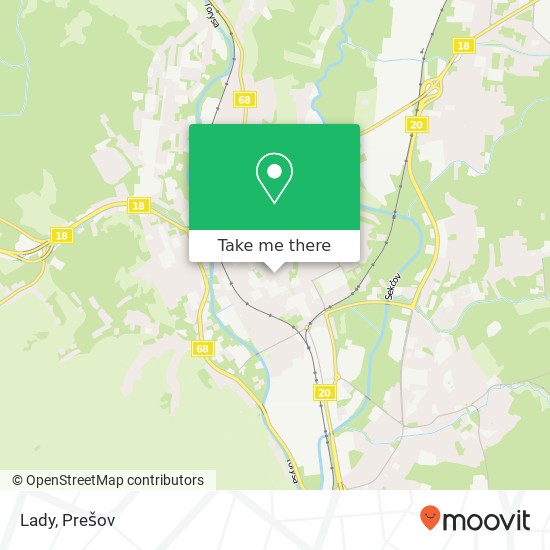 Lady, Weberova 080 01 Prešov mapa