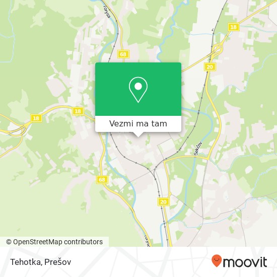 Tehotka, Hlavná 080 01 Prešov mapa