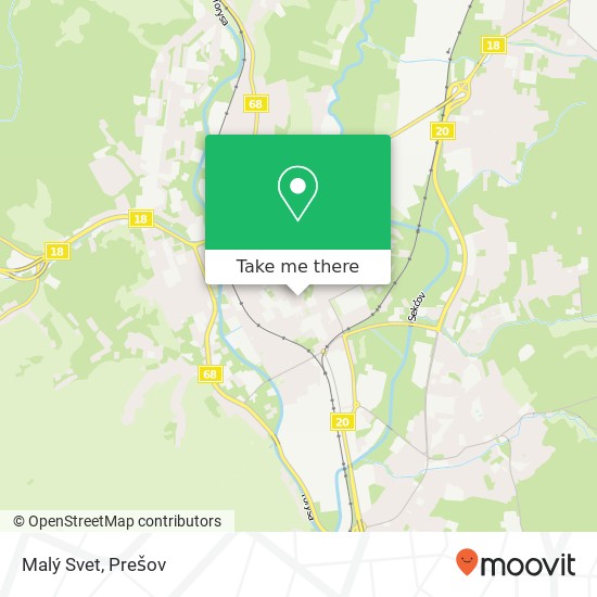 Malý Svet, Hlavná 4 080 01 Prešov mapa