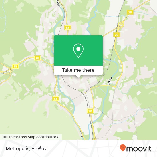 Metropolis, Hlavná 8 080 01 Prešov mapa