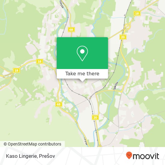 Kaso Lingerie, Hlavná 2949 / 14 080 01 Prešov mapa