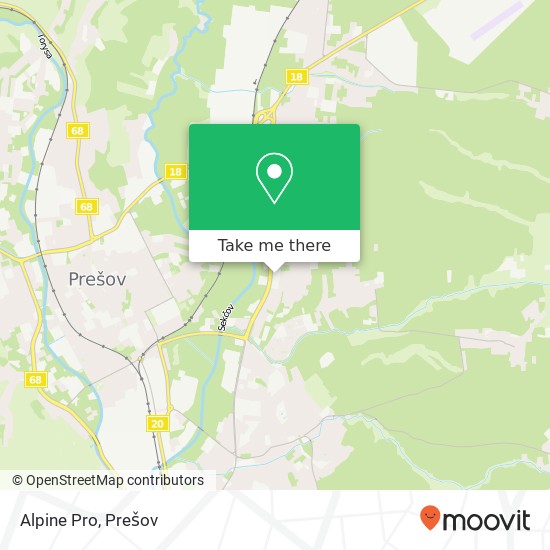 Alpine Pro, 080 01 Prešov mapa