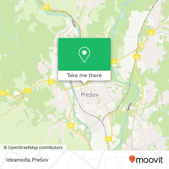 Ideamoda, Levočská 080 01 Prešov mapa