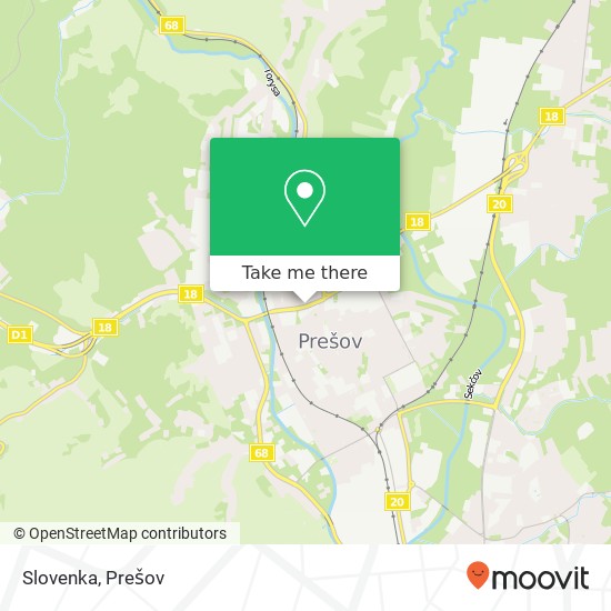 Slovenka, Levočská 8 080 01 Prešov mapa