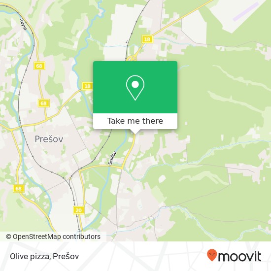 Olive pizza, 080 01 Prešov mapa