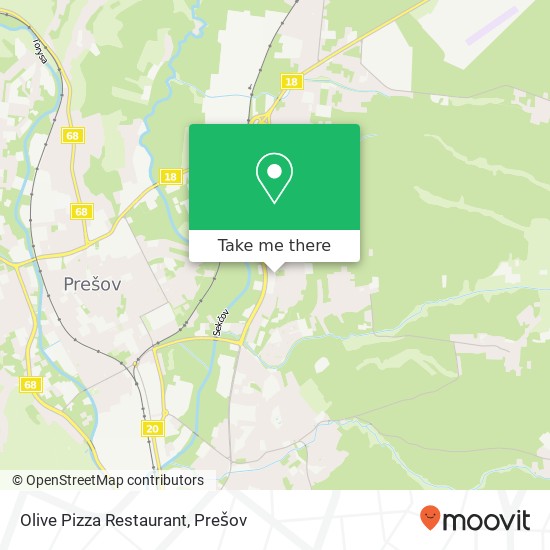 Olive Pizza Restaurant, Vihorlatská 080 01 Prešov mapa