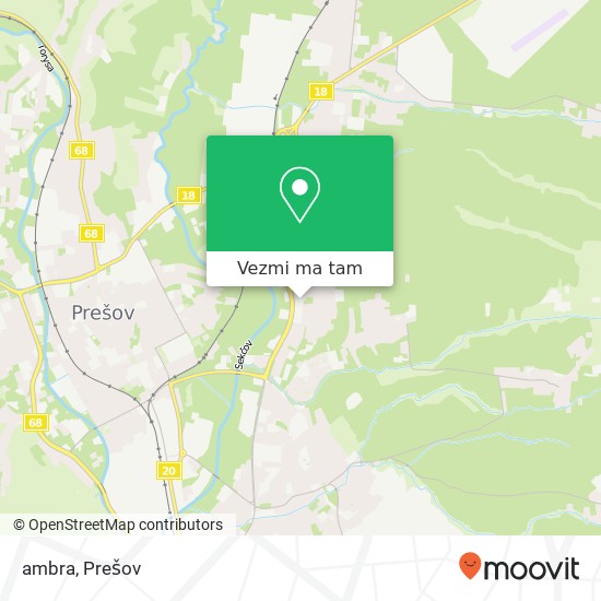 ambra, Vihorlatská 080 01 Prešov mapa