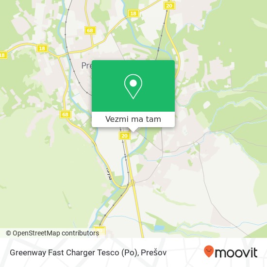 Greenway Fast Charger Tesco (Po) mapa