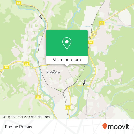 Prešov mapa