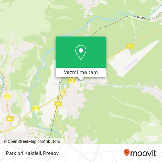 Park pri Kaštieli mapa