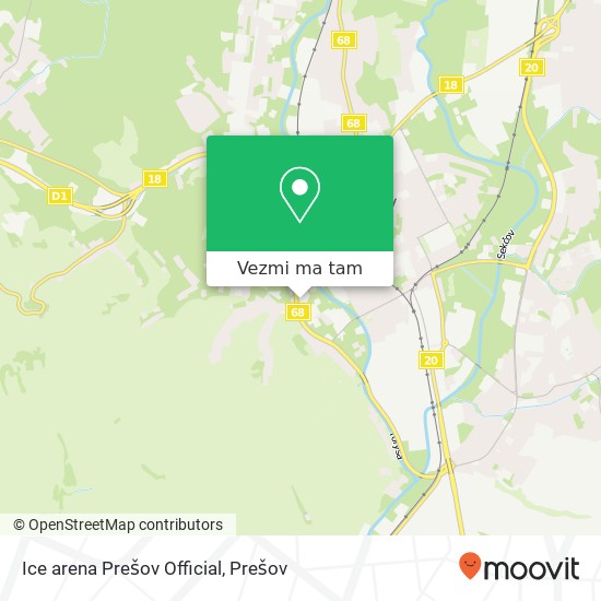 Ice arena Prešov Official, Pod Kalváriou 4190 / 50 080 01 Prešov mapa