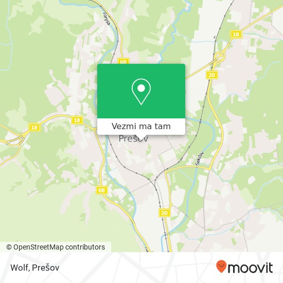 Wolf, Slovenská 5 080 01 Prešov mapa