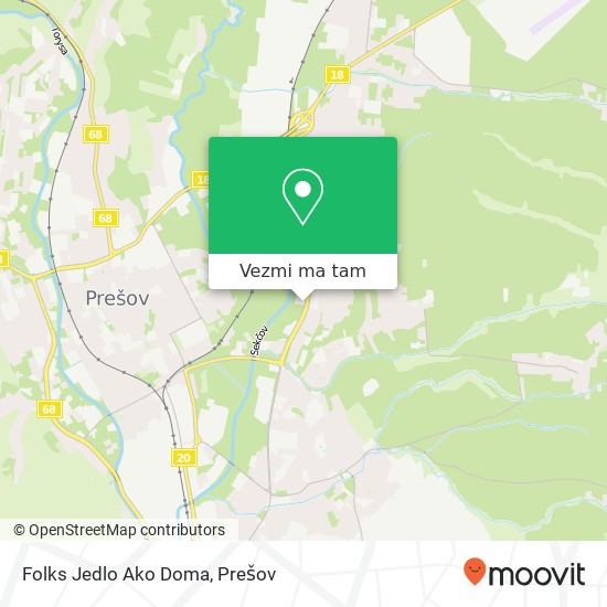 Folks Jedlo Ako Doma, Exnárova 11425 / 42 080 01 Prešov mapa