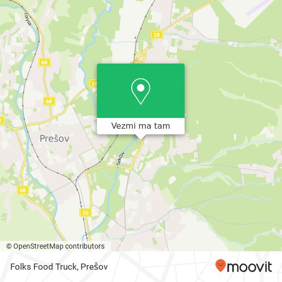 Folks Food Truck, Exnárova 11425 / 42 080 01 Prešov mapa