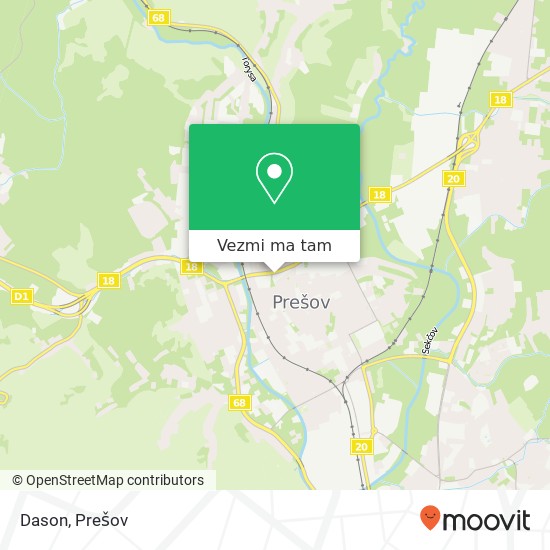 Dason, Levočská 7034 / 11 080 01 Prešov mapa