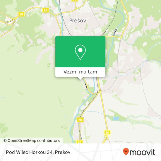 Pod Wilec Horkou 34 mapa