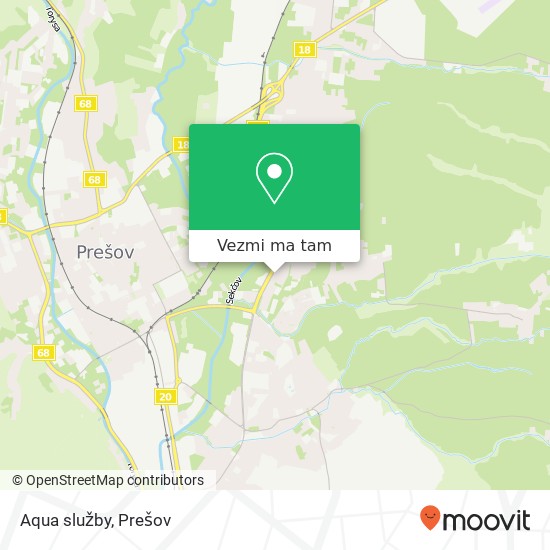 Aqua služby mapa