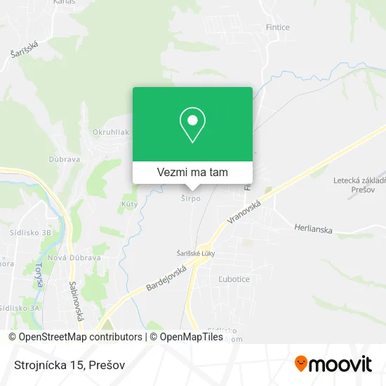 Strojnícka 15 mapa