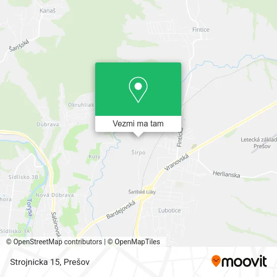 Strojnicka 15 mapa