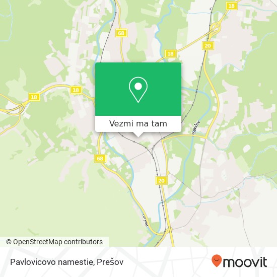 Pavlovicovo namestie mapa